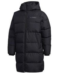 adidas - Outdoor Protection Against Cold Stay Warm Hooded Mid-Length Down Jacket - Lyst