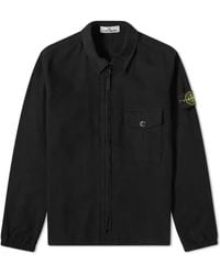 Stone Island - Garment Dyed Zip Shirt Overshirt - Lyst