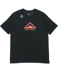 Nike - Dri-Fit Trail Logo Printed Sports Tee - Lyst