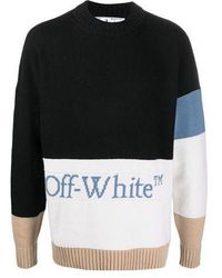 Off-White c/o Virgil Abloh - Ss21 Logo Round Neck Long Sleeves - Lyst