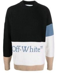 Off-White c/o Virgil Abloh - Ss21 Logo Round Neck Long Sleeves - Lyst