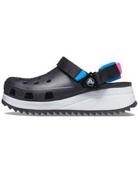 Crocs™ - Classic Hiker Clog Sports Black Blue Sandals - Lyst