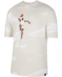 Nike - Casual Printing Round Neck Pullover Short Sleeve Sail T-Shirt - Lyst