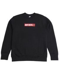Nike - Jdi Printing Fleece Lined Athleisure Casual Sports Round Neck Pullover - Lyst