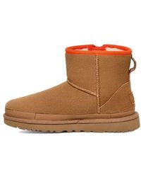 UGG - (Wmns) Classic Mini Zipper Tape Logo 'Chestnut' - Lyst