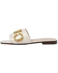 Gucci - (Wmns) Cara Grained Leather Slip-On Sandal 'Off- - Lyst