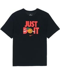 Nike - Just Do It Alphabet Printing Round Neck Short Sleeve - Lyst