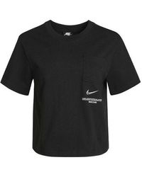 Nike - Sportswear Swoosh Short Printed Round Neck Pullover T-shirt - Lyst