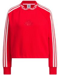 adidas - (Wmns) Originals Jacquard Rib Crewneck Sweatshirt Asia Sizing - Lyst