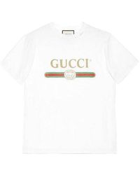 Gucci - Large Logo Belt Printing Short Sleeve - Lyst