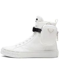 Prada - (Wmns) Wheel Re-Nylon Hight Sneakers 'Ivory' - Lyst