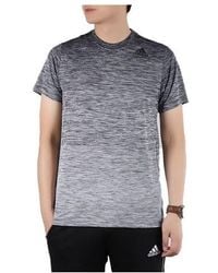 adidas - Gradient Tee Training Sports Round Neck Pullover Short Sleeve Metallic - Lyst