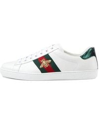 Gucci - Ace Embroidered Leather Sneaker - Lyst