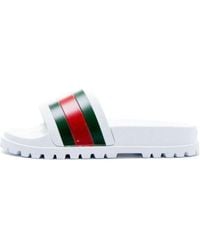 Gucci - Web Slide Sandal - Lyst
