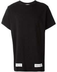 Off-White c/o Virgil Abloh - Ss21 Cotton Stripe Printing Pattern Round Neck Short Sleeve - Lyst