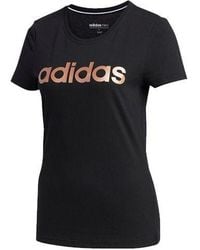 adidas - (Wmns) Classic Logo Alphabet Printing Short Sleeve - Lyst