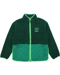 adidas - Originals Big Trfl Sherpa Outdoor Sport Casual Stitching Stand-Collar Jacket - Lyst