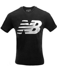 New Balance - Knit Breathable Athleisure Casual Sports Logo Printing Short Sleeve - Lyst