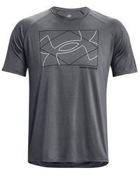 Under Armour - Velocity Logo Print Round Neck Training T-shirt - Lyst