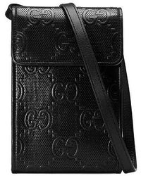 Gucci - Logo Embossing Leather Shoulder Messenger Bag Mini - Lyst