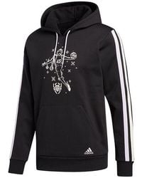 adidas - Don Decorate Po Solid Color Stripe Basketball Casual Sports Hooded Pullover - Lyst