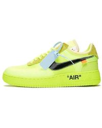 NIKE X OFF-WHITE - The 10: Air Force 1 Low 'off-white Volt' Shoes - Lyst