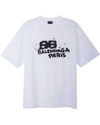 Balenciaga - Hand-Drawn Bb Icon T-Shirt Medium Fit - Lyst