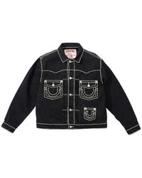 Supreme Denim Trucker Jacket in Black for Men | Lyst Supreme Denim Trucker Jacket in Black for Men | Lyst