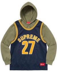 Supreme - Basketball Jersey Hooded Sweatshirt - Lyst