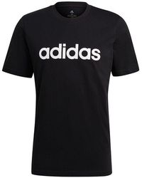 adidas - Essentials Embroidered Linear Logo T-shirt - Lyst