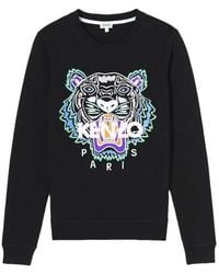 KENZO - (Wmns) Tiger Head Pattern Long Sleeves Round Neck Hoodie - Lyst