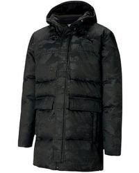 PUMA - Camo Long Down Jacket - Lyst