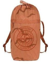 Supreme - X Stone Island Brushed Cotton Backpack - Lyst