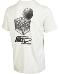 Nike - Logo Pattern Printing Round Neck Short Sleeve T-Shirt - Lyst