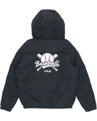 Fila - Logo Print Down Jacket - Lyst