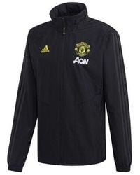 adidas - Soccer/Football Manchester United Woven Stand Collar Jacket - Lyst