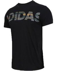 adidas - Logo Large Alphabet Printing Short Sleeve - Lyst