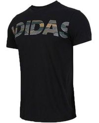 adidas - Logo Large Alphabet Printing Short Sleeve - Lyst