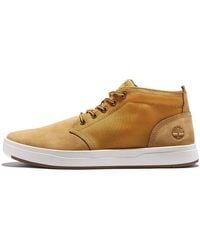 Timberland - Davis Square Chukka Leather And Fabric Boots 'Wheat' - Lyst