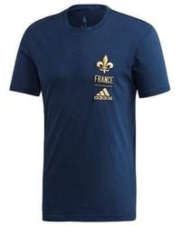 adidas - Fra Ci Tee Soccer/Football Sports Embroidered Logo Printing Knit Short Sleeve - Lyst