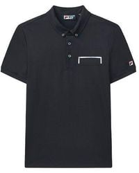 Fila - Casual Sports Breathable Short Sleeve Polo Shirt - Lyst