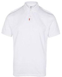 Nike - Solid Color Logo Embroidered Half-Fastening Pullover Short Sleeve Polo Shirt - Lyst