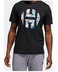 adidas - Batw Hrdn Logo Sports Basketball Short-Sleeve Tee - Lyst