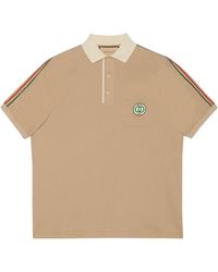 Gucci - Stretch Cotton Piquet Polo Shirt - Lyst