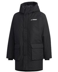 adidas - Xplr Dwn Stay Warm Outdoor Hooded Down Jacket - Lyst
