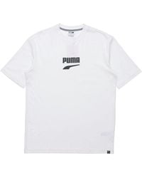 PUMA - Downtown Classical Logo Short Sleeve Tee - Lyst