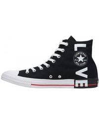 Converse - Chuck Taylor All Star Fear Love Hi-top Sneakers Black - Lyst