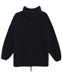 Balenciaga Black 'femme Fatale' Headscarf Hoodie | Lyst