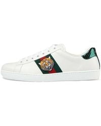 Gucci - Ace Embroidered 'Tiger' - Lyst