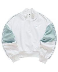 Fila - (Wmns) Sports Contrasting Colors Stand Collar Pullover Half Zipper Hoodie - Lyst
